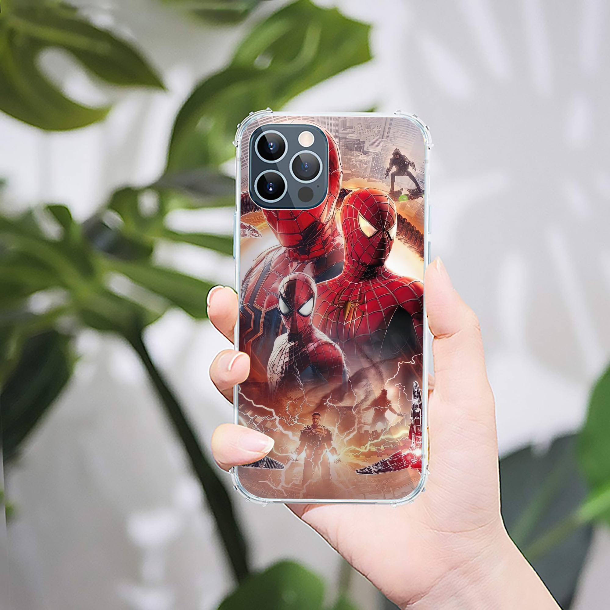 （画像用） Spider Man スパイダーマン 【iPhone 12シリーズ対応】透明スマホケース（クリアソフトケース）